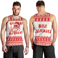 Red Mele Kalikimaka Hawaii Men Tank Top Funny Ho Ho Ho Santa Shaka - Polynesian Pride
