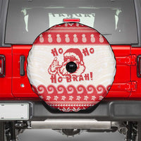 Red Mele Kalikimaka Hawaii Spare Tire Cover Funny Ho Ho Ho Santa Shaka - Polynesian Pride