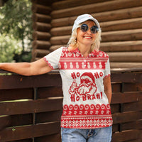 Red Mele Kalikimaka Hawaii Women Polo Shirt Funny Ho Ho Ho Santa Shaka LT14 - Polynesian Pride