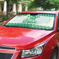 Green Mele Kalikimaka Hawaii Auto Sun Shade Funny Ho Ho Ho Santa Shaka LT14 - Polynesian Pride