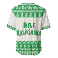 Green Mele Kalikimaka Hawaii Baseball Jersey Funny Ho Ho Ho Santa Shaka - Polynesian Pride