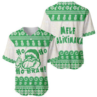 Green Mele Kalikimaka Hawaii Baseball Jersey Funny Ho Ho Ho Santa Shaka LT14 - Polynesian Pride