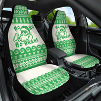 Green Mele Kalikimaka Hawaii Car Seat Cover Funny Ho Ho Ho Santa Shaka - Polynesian Pride