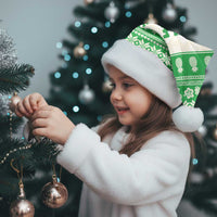 Green Mele Kalikimaka Hawaii Christmas Santa Hat Funny Ho Ho Ho Santa Shaka - Polynesian Pride