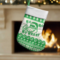 Green Mele Kalikimaka Hawaii Christmas Stocking Funny Ho Ho Ho Santa Shaka - Polynesian Pride