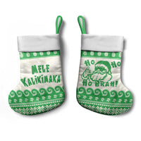 Green Mele Kalikimaka Hawaii Christmas Stocking Funny Ho Ho Ho Santa Shaka - Polynesian Pride