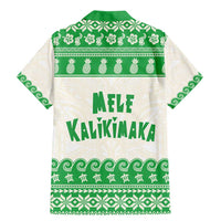 Green Mele Kalikimaka Hawaii Family Matching Mermaid Dress and Hawaiian Shirt Funny Ho Ho Ho Santa Shaka - Polynesian Pride