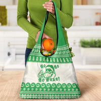 Green Mele Kalikimaka Hawaii Grocery Bag Funny Ho Ho Ho Santa Shaka LT14 - Polynesian Pride