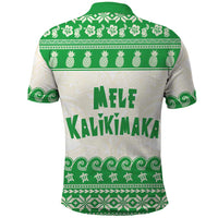 Green Mele Kalikimaka Hawaii Polo Shirt Funny Ho Ho Ho Santa Shaka LT14 - Polynesian Pride