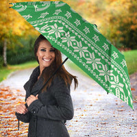 Green Mele Kalikimaka Hawaii Umbrella Funny Ho Ho Ho Santa Shaka LT14 - Polynesian Pride