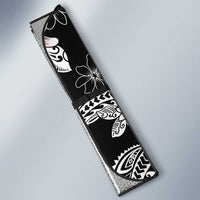 Black Palaka Hawaii Leis Auto Sun Shade Hawaiian-plaid Elegant Tropical Vibes LT14 - Polynesian Pride