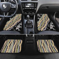 Black Palaka Hawaii Leis Car Mats Hawaiian-plaid Elegant Tropical Vibes - Polynesian Pride
