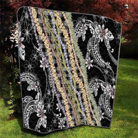 Black Palaka Hawaii Leis Quilt Hawaiian-plaid Elegant Tropical Vibes LT14 - Polynesian Pride