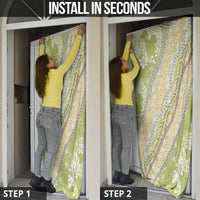 Green Palaka Hawaii Leis Door Cover Hawaiian-plaid Elegant Tropical Vibes - Polynesian Pride