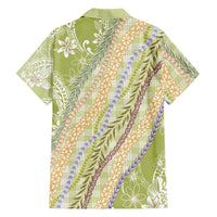 Green Palaka Hawaii Leis Hawaiian Shirt Hawaiian-plaid Elegant Tropical Vibes LT14 - Polynesian Pride