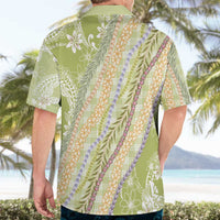 Green Palaka Hawaii Leis Hawaiian Shirt Hawaiian-plaid Elegant Tropical Vibes LT14 - Polynesian Pride