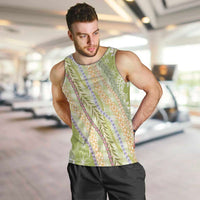 Green Palaka Hawaii Leis Men Tank Top Hawaiian-plaid Elegant Tropical Vibes LT14 Green - Polynesian Pride