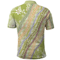 Green Palaka Hawaii Leis Polo Shirt Hawaiian-plaid Elegant Tropical Vibes - Polynesian Pride