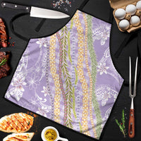 Purple Palaka Hawaii Leis Apron Hawaiian-plaid Elegant Tropical Vibes - Polynesian Pride
