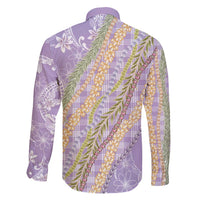 Purple Palaka Hawaii Leis Family Matching Short Sleeve Bodycon Dress and Hawaiian Shirt Hawaiian-plaid Elegant Tropical Vibes - Polynesian Pride