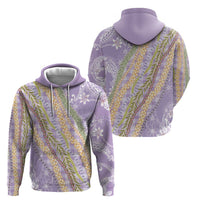 Purple Palaka Hawaii Leis Hoodie Hawaiian-plaid Elegant Tropical Vibes - Polynesian Pride