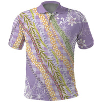 Purple Palaka Hawaii Leis Polo Shirt Hawaiian-plaid Elegant Tropical Vibes - Polynesian Pride