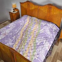 Purple Palaka Hawaii Leis Quilt Hawaiian-plaid Elegant Tropical Vibes - Polynesian Pride