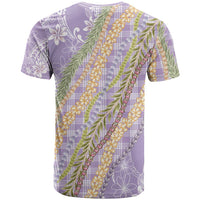 Purple Palaka Hawaii Leis T Shirt Hawaiian-plaid Elegant Tropical Vibes LT14 - Polynesian Pride