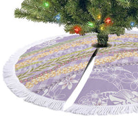 Purple Palaka Hawaii Leis Tree Skirt Hawaiian-plaid Elegant Tropical Vibes - Polynesian Pride