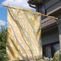 Yellow Palaka Hawaii Leis Garden Flag Hawaiian-plaid Elegant Tropical Vibes - Polynesian Pride