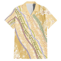 Yellow Palaka Hawaii Leis Hawaiian Shirt Hawaiian-plaid Elegant Tropical Vibes LT14 Yellow - Polynesian Pride