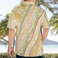 Yellow Palaka Hawaii Leis Hawaiian Shirt Hawaiian-plaid Elegant Tropical Vibes LT14 - Polynesian Pride