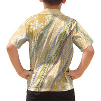 Yellow Palaka Hawaii Leis Hawaiian Shirt Hawaiian-plaid Elegant Tropical Vibes LT14 - Polynesian Pride