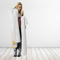 Yellow Palaka Hawaii Leis Hooded Blanket Hawaiian-plaid Elegant Tropical Vibes - Polynesian Pride