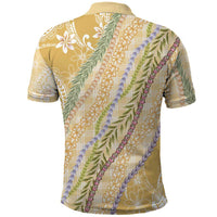 Yellow Palaka Hawaii Leis Polo Shirt Hawaiian-plaid Elegant Tropical Vibes LT14 - Polynesian Pride