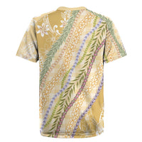 Yellow Palaka Hawaii Leis Rugby Jersey Hawaiian-plaid Elegant Tropical Vibes - Polynesian Pride