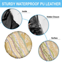 Yellow Palaka Hawaii Leis Spare Tire Cover Hawaiian-plaid Elegant Tropical Vibes - Polynesian Pride