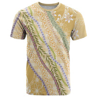 Yellow Palaka Hawaii Leis T Shirt Hawaiian-plaid Elegant Tropical Vibes - Polynesian Pride