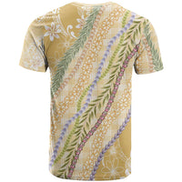 Yellow Palaka Hawaii Leis T Shirt Hawaiian-plaid Elegant Tropical Vibes LT14 - Polynesian Pride