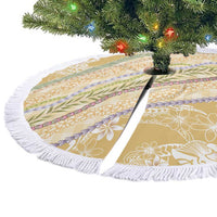 Yellow Palaka Hawaii Leis Tree Skirt Hawaiian-plaid Elegant Tropical Vibes - Polynesian Pride