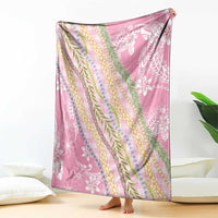 Pink Palaka Hawaii Leis Blanket Hawaiian-plaid Elegant Tropical Vibes - Polynesian Pride