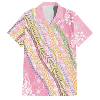 Pink Palaka Hawaii Leis Family Matching Puletasi and Hawaiian Shirt Hawaiian-plaid Elegant Tropical Vibes - Polynesian Pride