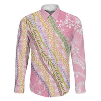 Pink Palaka Hawaii Leis Family Matching Puletasi and Hawaiian Shirt Hawaiian-plaid Elegant Tropical Vibes - Polynesian Pride