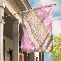 Pink Palaka Hawaii Leis Garden Flag Hawaiian-plaid Elegant Tropical Vibes - Polynesian Pride