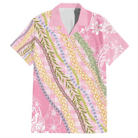 Pink Palaka Hawaii Leis Hawaiian Shirt Hawaiian-plaid Elegant Tropical Vibes LT14 Pink - Polynesian Pride