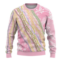 Pink Palaka Hawaii Leis Ugly Christmas Sweater Hawaiian-plaid Elegant Tropical Vibes - Polynesian Pride