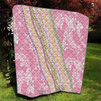 Pink Palaka Hawaii Leis Quilt Hawaiian-plaid Elegant Tropical Vibes - Polynesian Pride