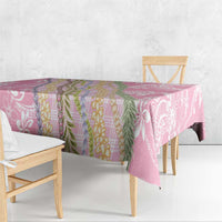 Pink Palaka Hawaii Leis Tablecloth Hawaiian-plaid Elegant Tropical Vibes - Polynesian Pride
