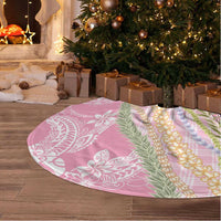 Pink Palaka Hawaii Leis Tree Skirt Hawaiian-plaid Elegant Tropical Vibes - Polynesian Pride