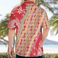 Red Palaka Hawaii Leis Hawaiian Shirt Hawaiian-plaid Elegant Tropical Vibes LT14 - Polynesian Pride